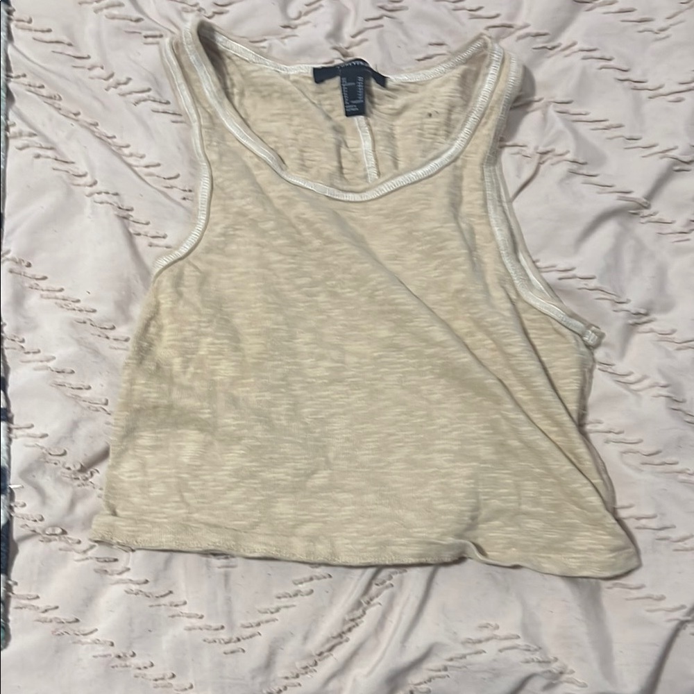 Forever 21 Light Beige Crop Top